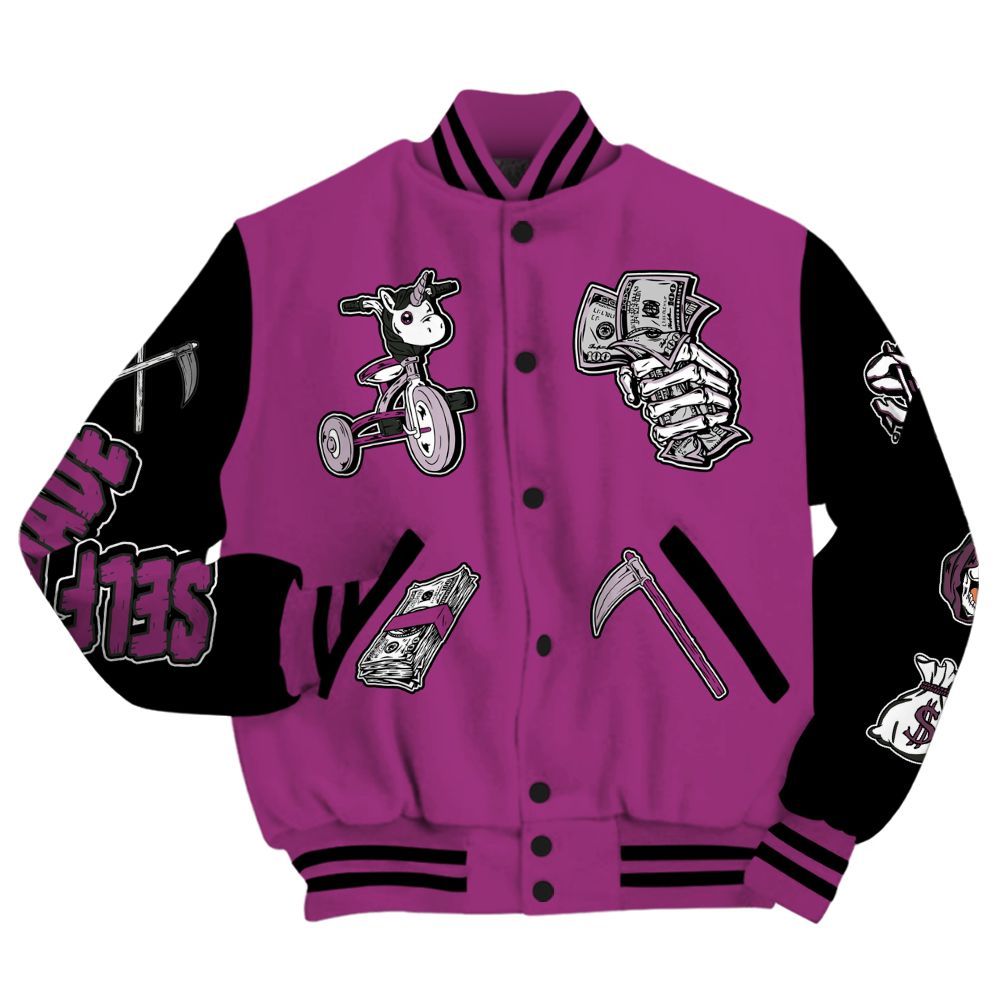 Varsity Jacket To Match Air Max Sunder Gore Tex Bold Berry - Self Make Skeleton All Over Print