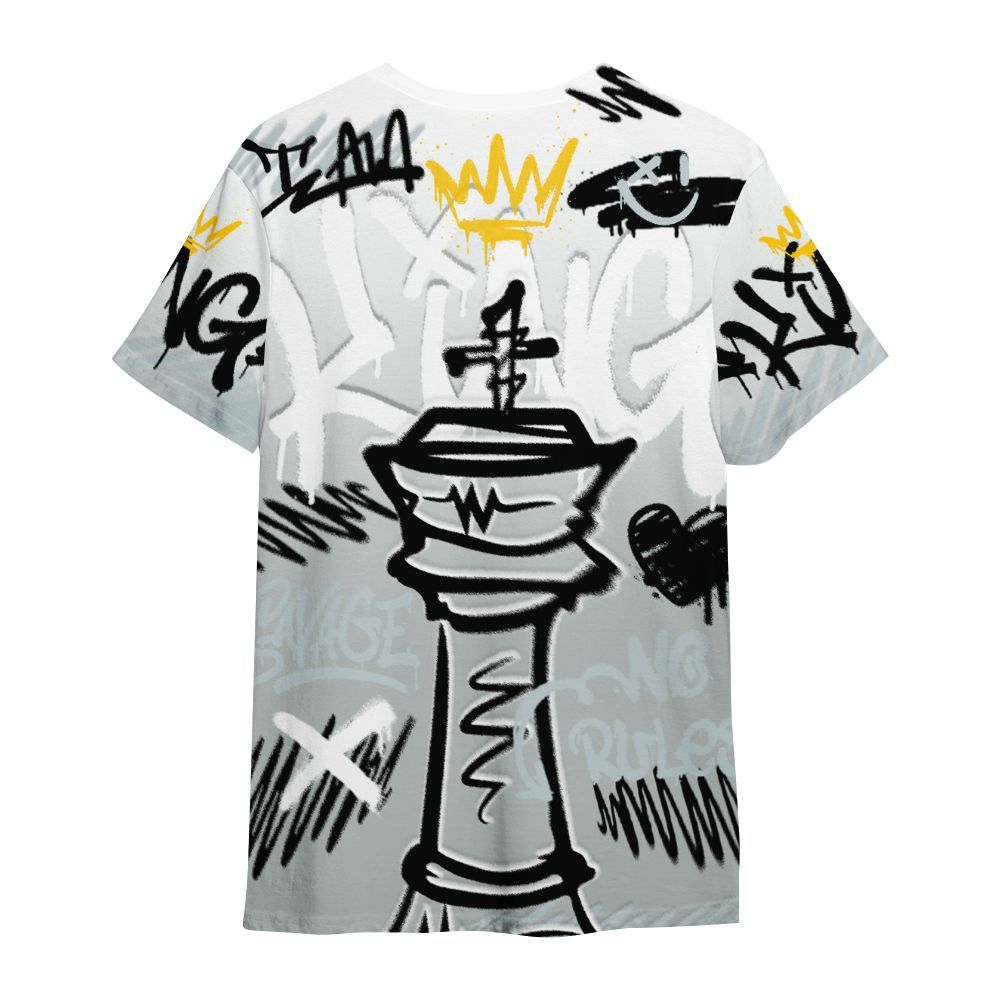 Shirt To Match Black Wolf Grey 12s - Street King Chess Streetwear All Over Print