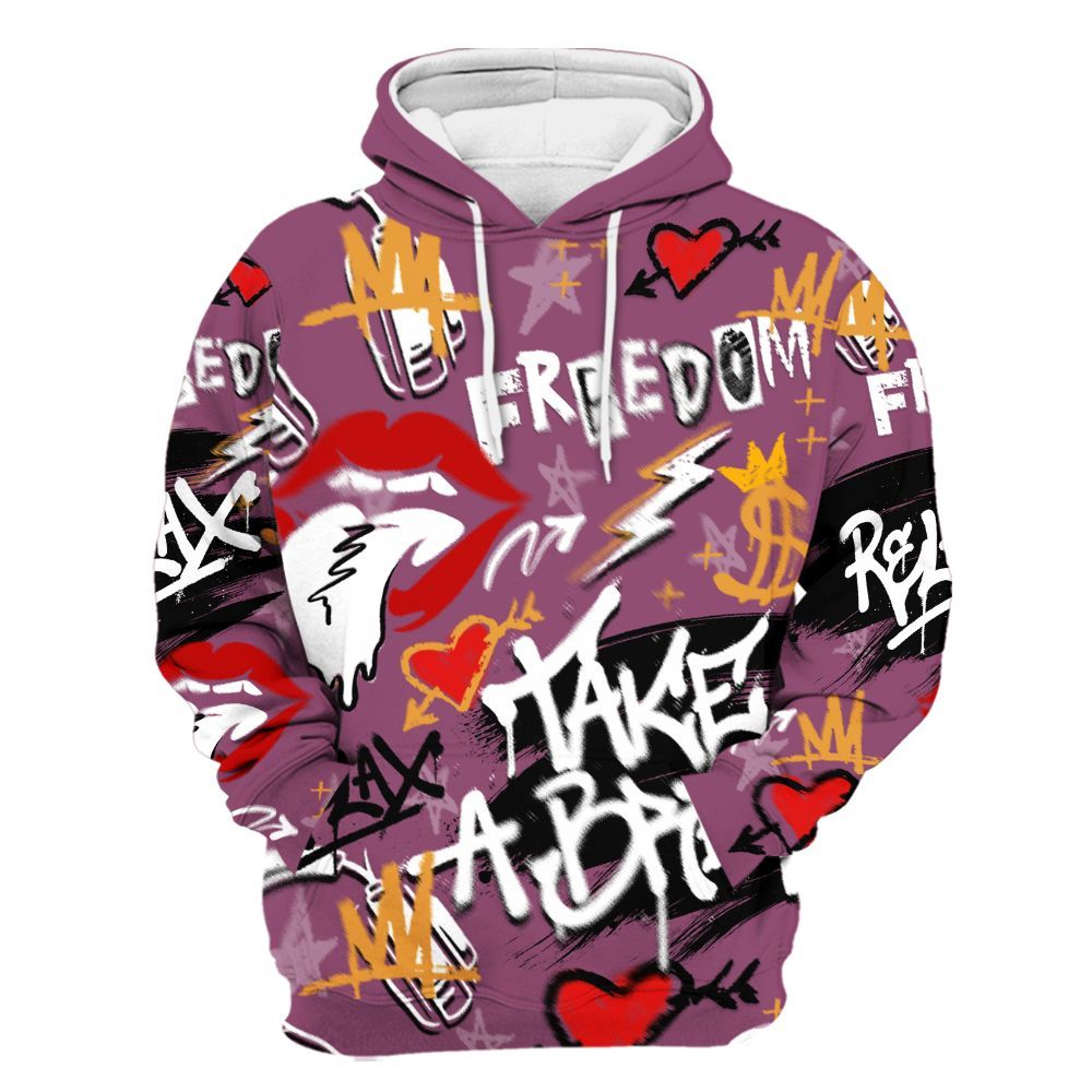 Hoodie To Match High OG Brotherhood 1s - Take Break Freedom Graffiti Streetwear All Over Print