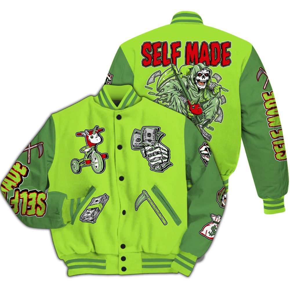 Varsity Jacket To Match Kobe 6 SE Grinch - Self Make Skeleton All Over Print