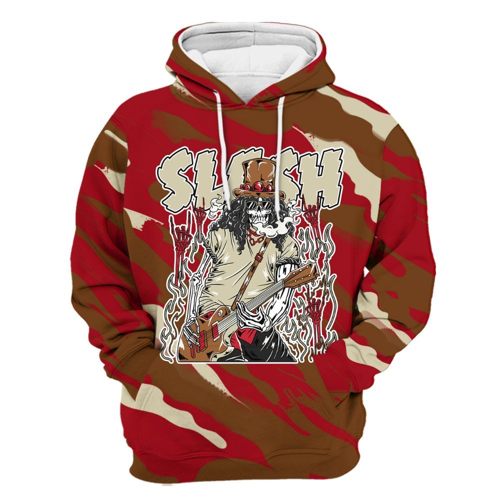 Hoodie To Match Archaeo Brown 5s - Slash Skeleton Colored All Over Print
