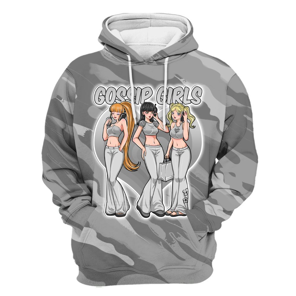 Hoodie To Match Black Wolf Grey 12s - Gossip'Girls All Over Print