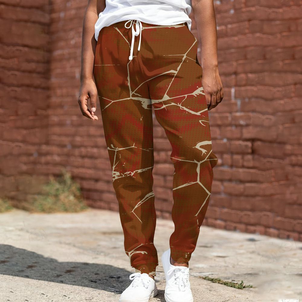 Sweatpant To Match Archaeo Brown 5s - Crack Graphic All Over Print