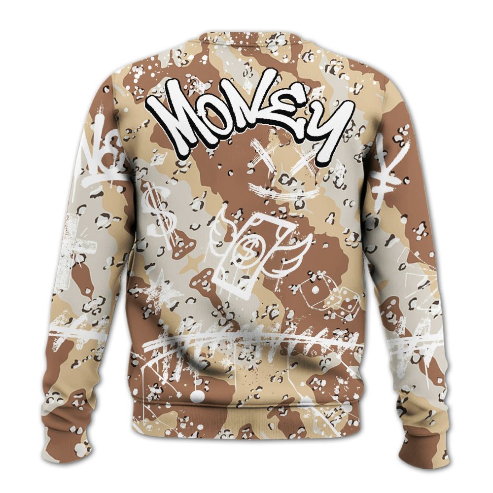 Sweatshirt To Match Desert Camo 3s - Everybody Paid In Full Crayon All Over Print