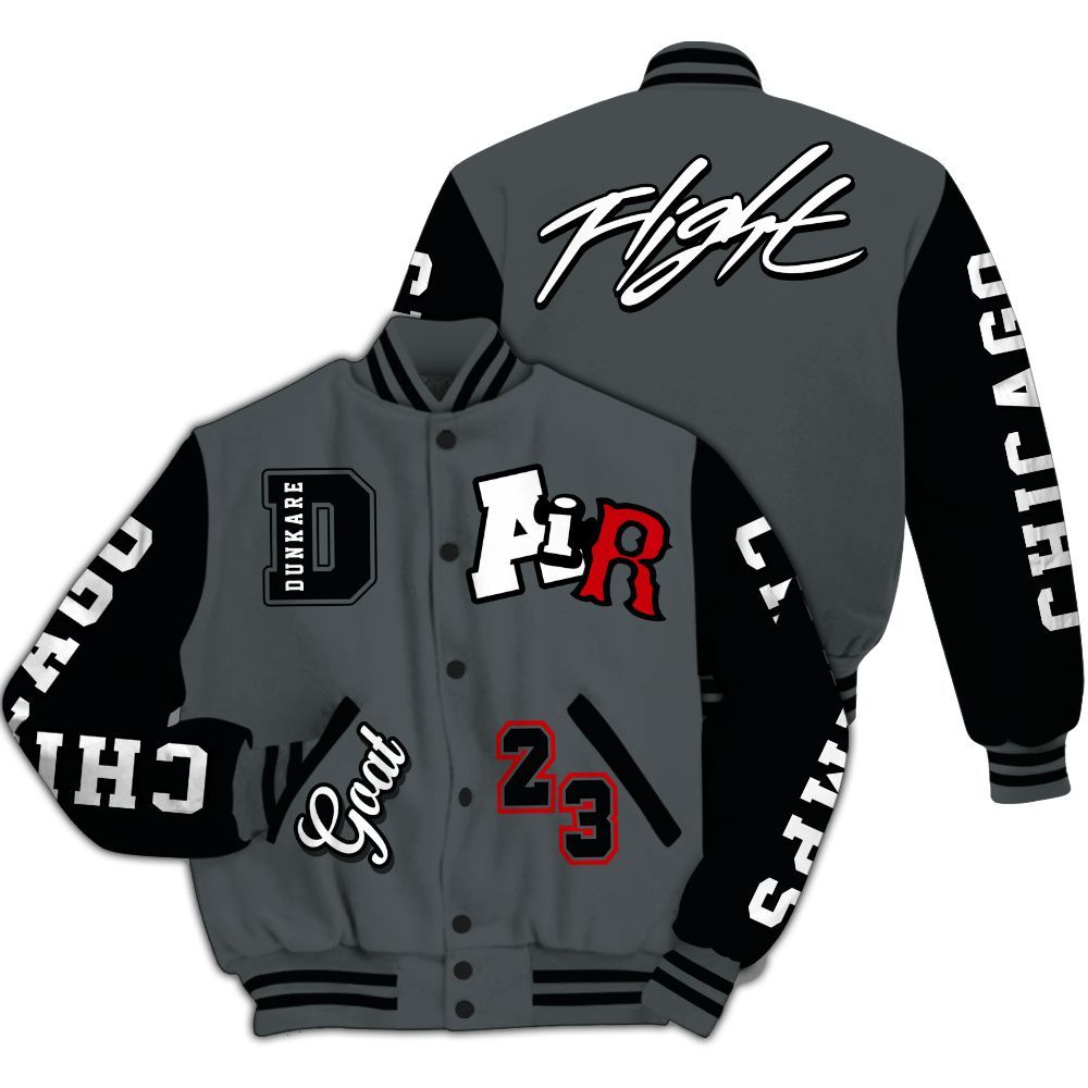 Varsity Jacket To Match Black RM Nigel Sylvester 4s - AIR Number 23 GOAT All Over Print