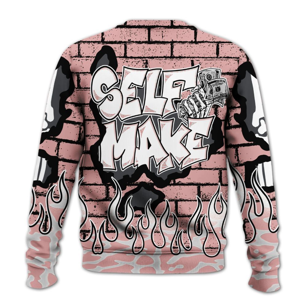 Sweatshirt To Match Red Stardust 3s - Self Make Skeleton Crashed All Over Print