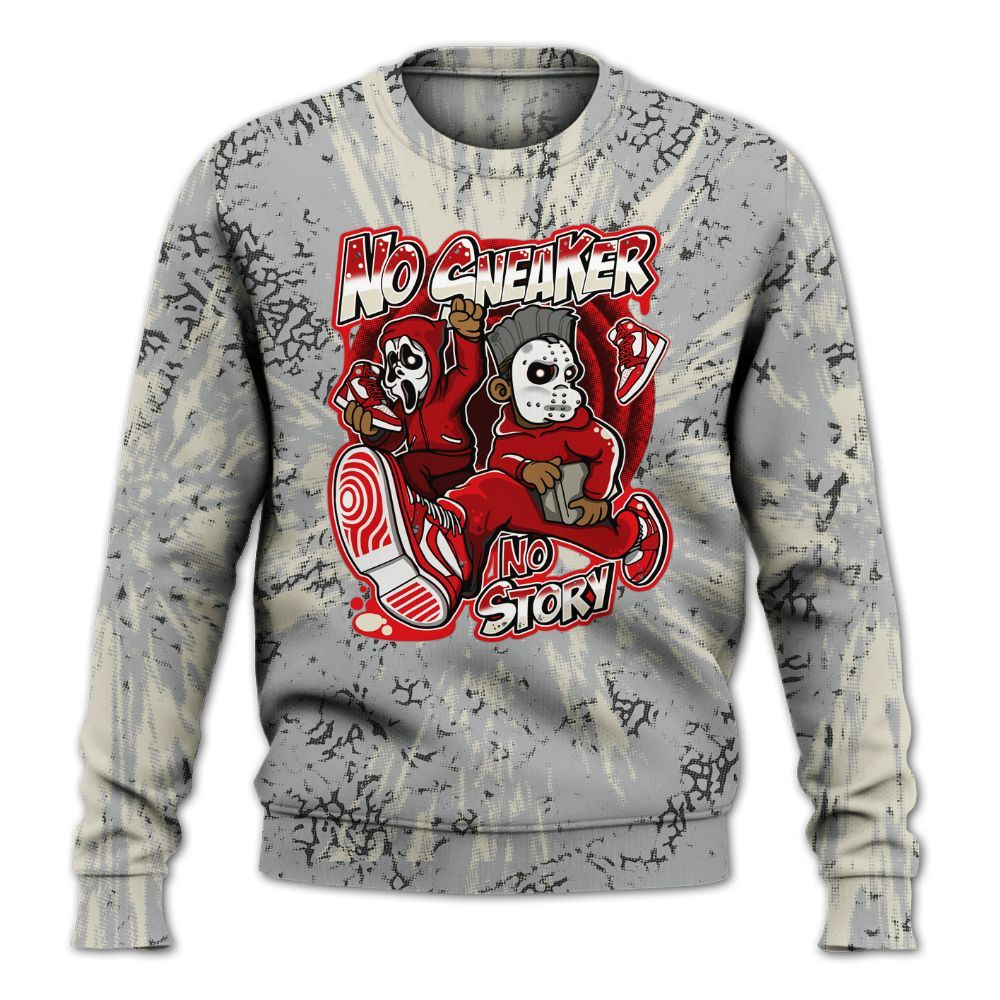 Sweatshirt To Match Cement Grey 3s - Sneakers Make Story Graphic Luxury All Over Print