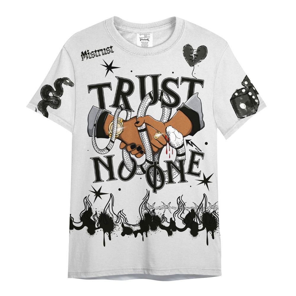 Shirt To Match Baroque Brown 12s - Trust No One Snake-Bite Doodle Crayon All Over Print