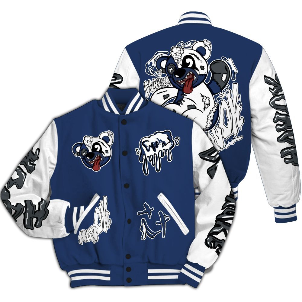 Varsity Jacket To Match Retro Flint 13s - Havok Bear All Over Print