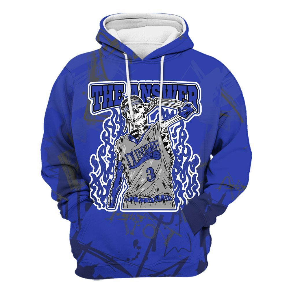 Hoodie To Match Air Max Plus Black Racer Blue - Allen Answer Skeleton Messyz All Over Print