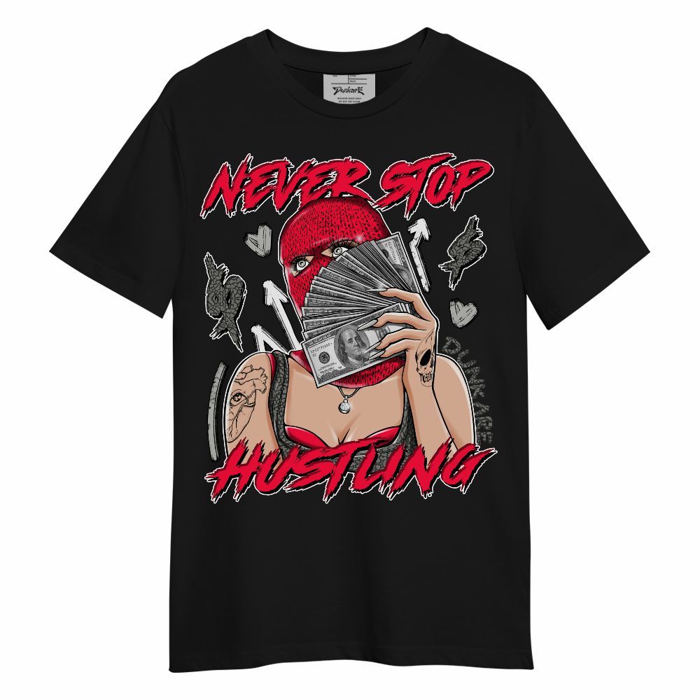 Shirt To Match Retro Fire Red 3s - Hustling Unque Unisex Shirt