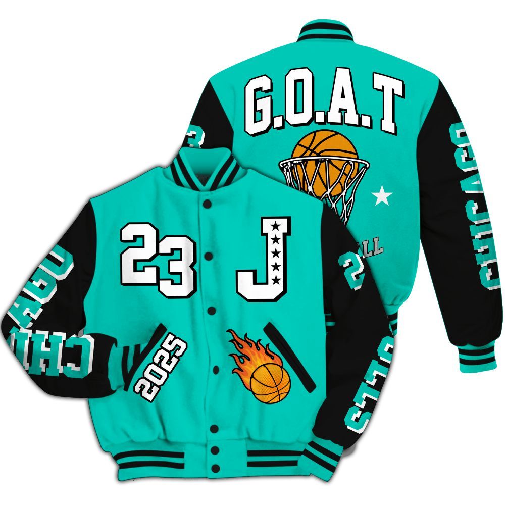 Varsity Jacket To Match Air Max 95 Dark Tiffany - Chicago 23 Basketball All Over Print