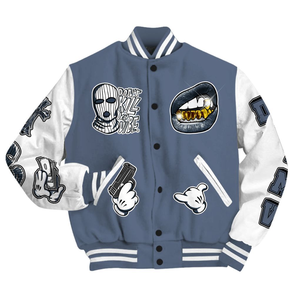 Varsity Jacket To Match Low Diffused Blue 11s - Vibe.Unique All Over Print
