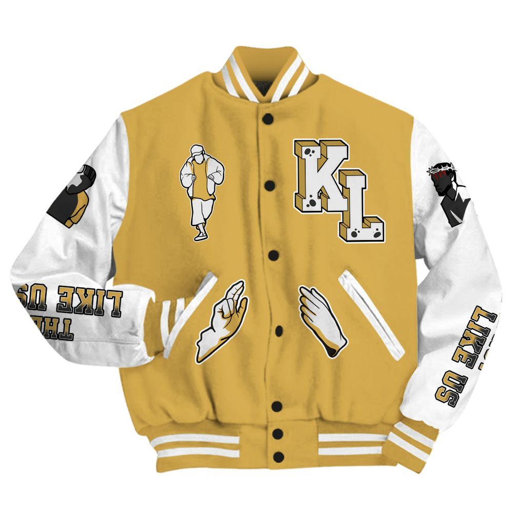 Varsity Jacket To Match Retro Light Ginger 14s - Dislike Us Graphic All Over Print