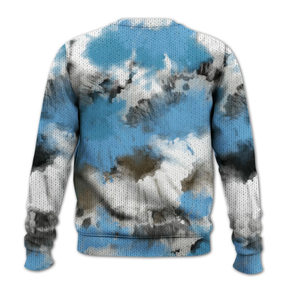 Knitted Sweater To Match SB Dunk Low University Blue - Tie Dye FK Around Find Out