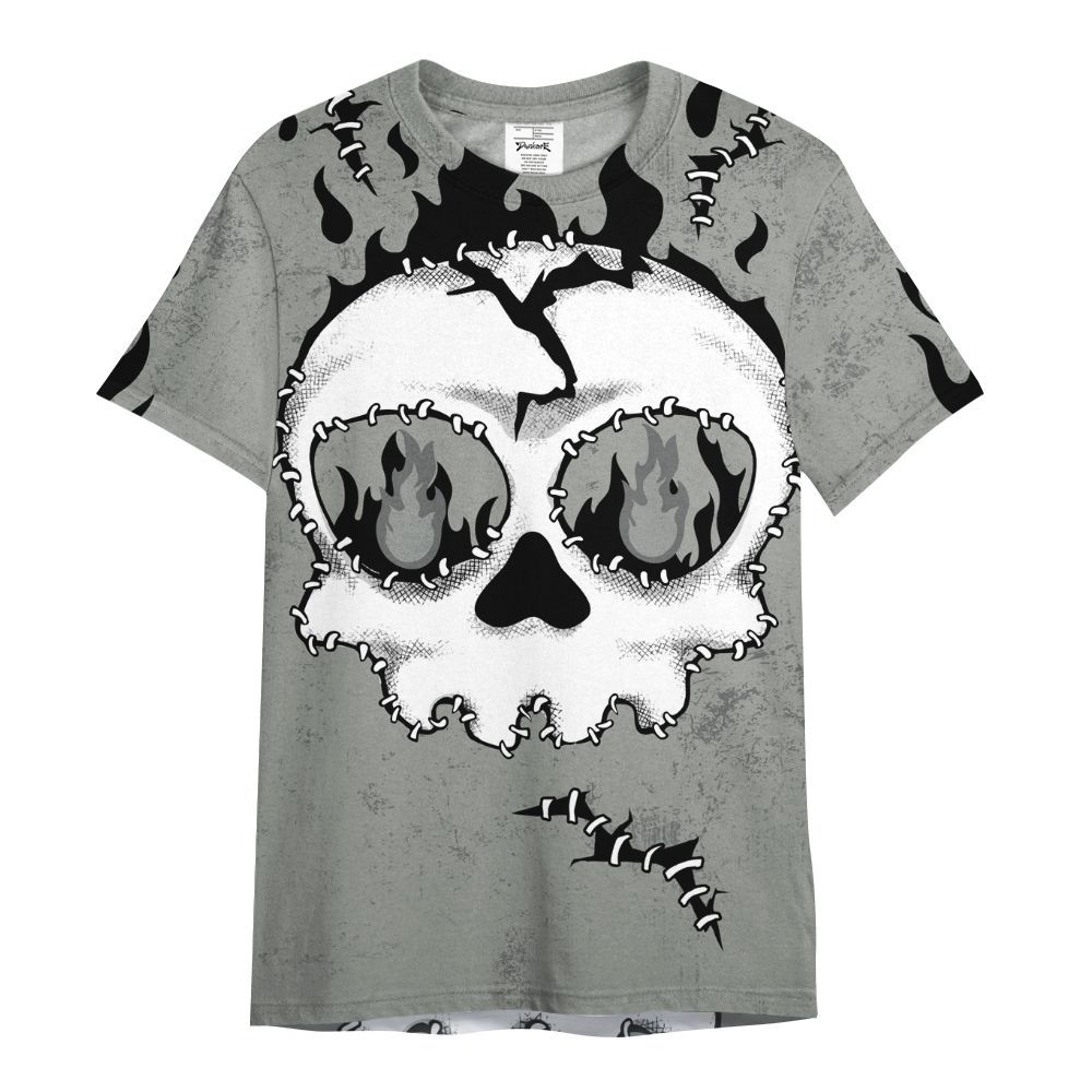 Shirt To Match Paris Olympics 4s - Cracked Skull Stitches All Over Print