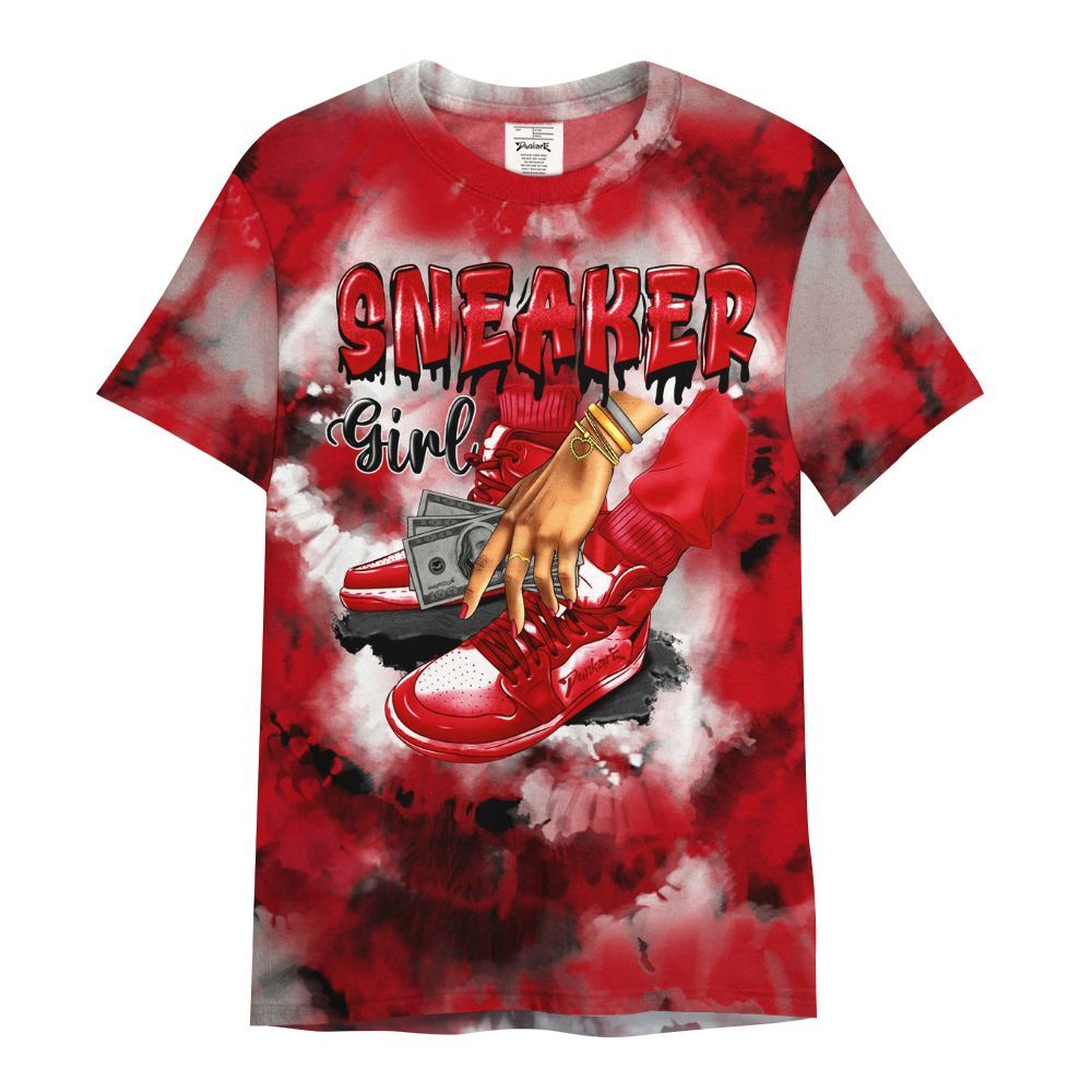Shirt To Match Air Griffey Max Gray Reds 1s - SNEAKER Girl Money Drip Tie Dye All Over Print