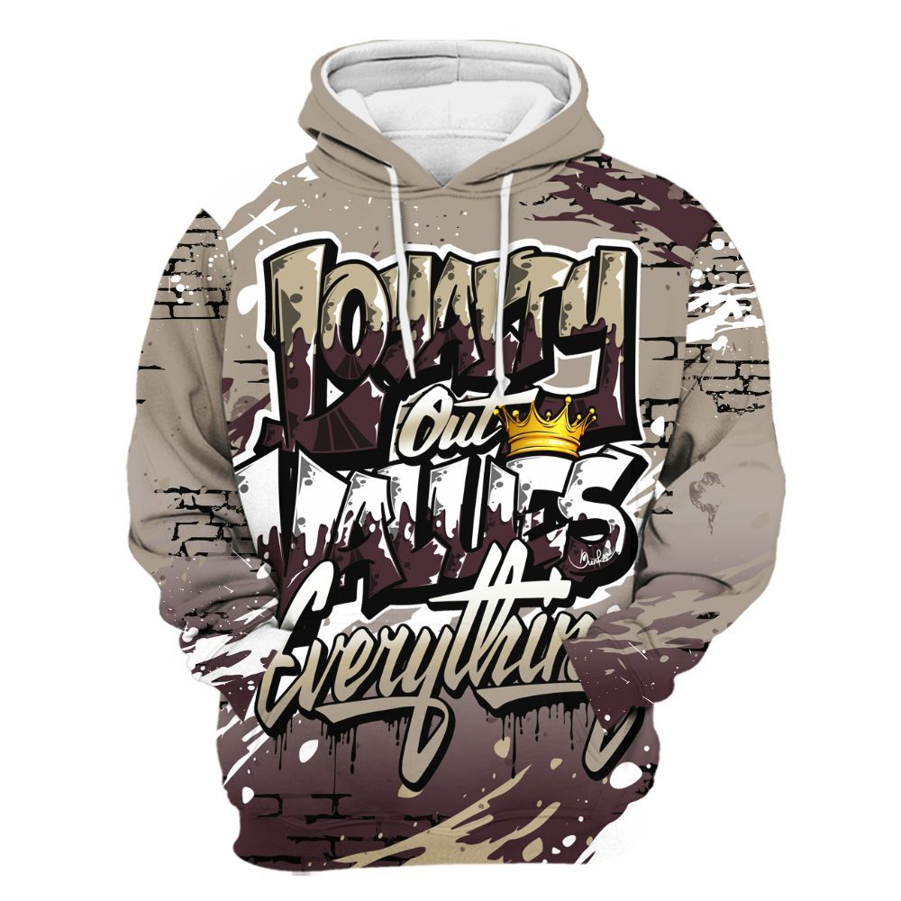 Hoodie To Match AMM Retro Phantom 4s - Values Of Loyalty Drip All Over Print