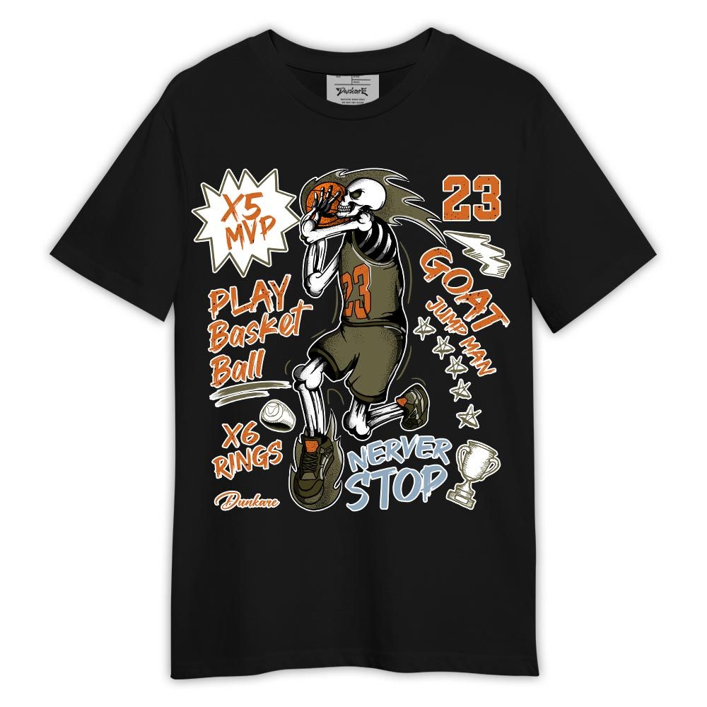 Shirt To Match Olive 5s - Never Stop G.O.A.T Shirt Outfit