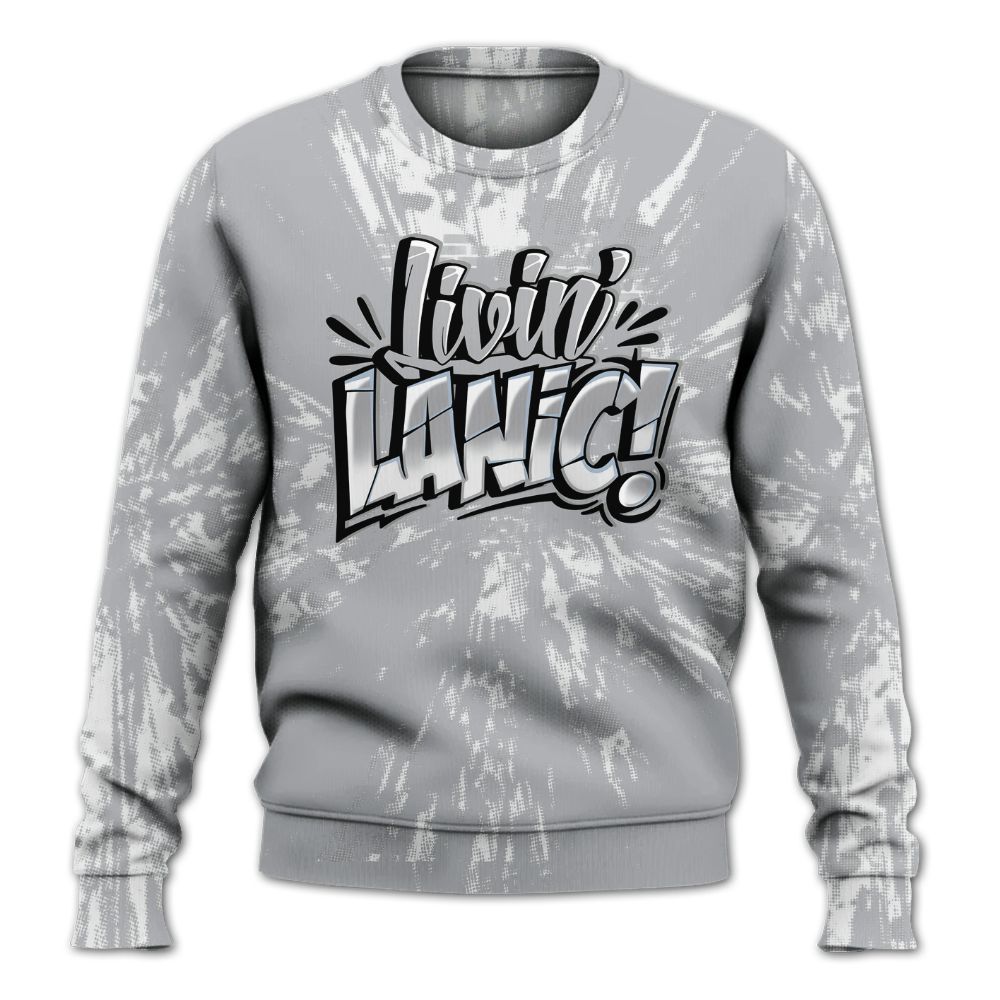 Sweatshirt To Match Low OG Wolf Grey 1s - Living Large Graphic Luxury All Over Print