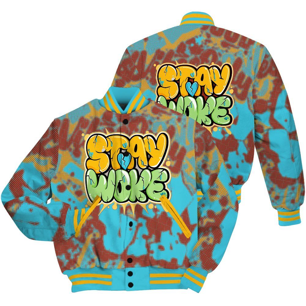 Varsity Jacket To Match SB Dunk Di'Orr Greenwood Shirt - Stay And Woken Street All Over Print