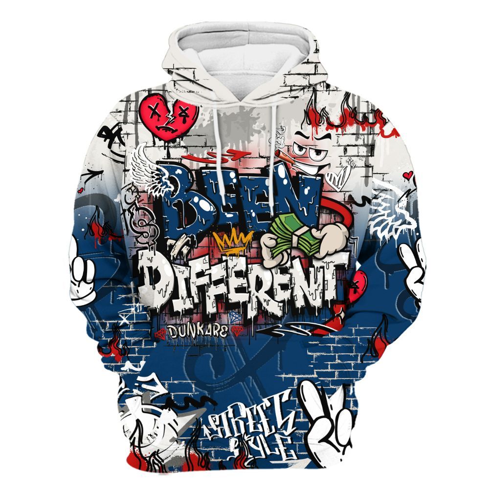 Hoodie To Match Retro Rare Air 11s - Been Dif2erent Drip Graffiti All Over Print
