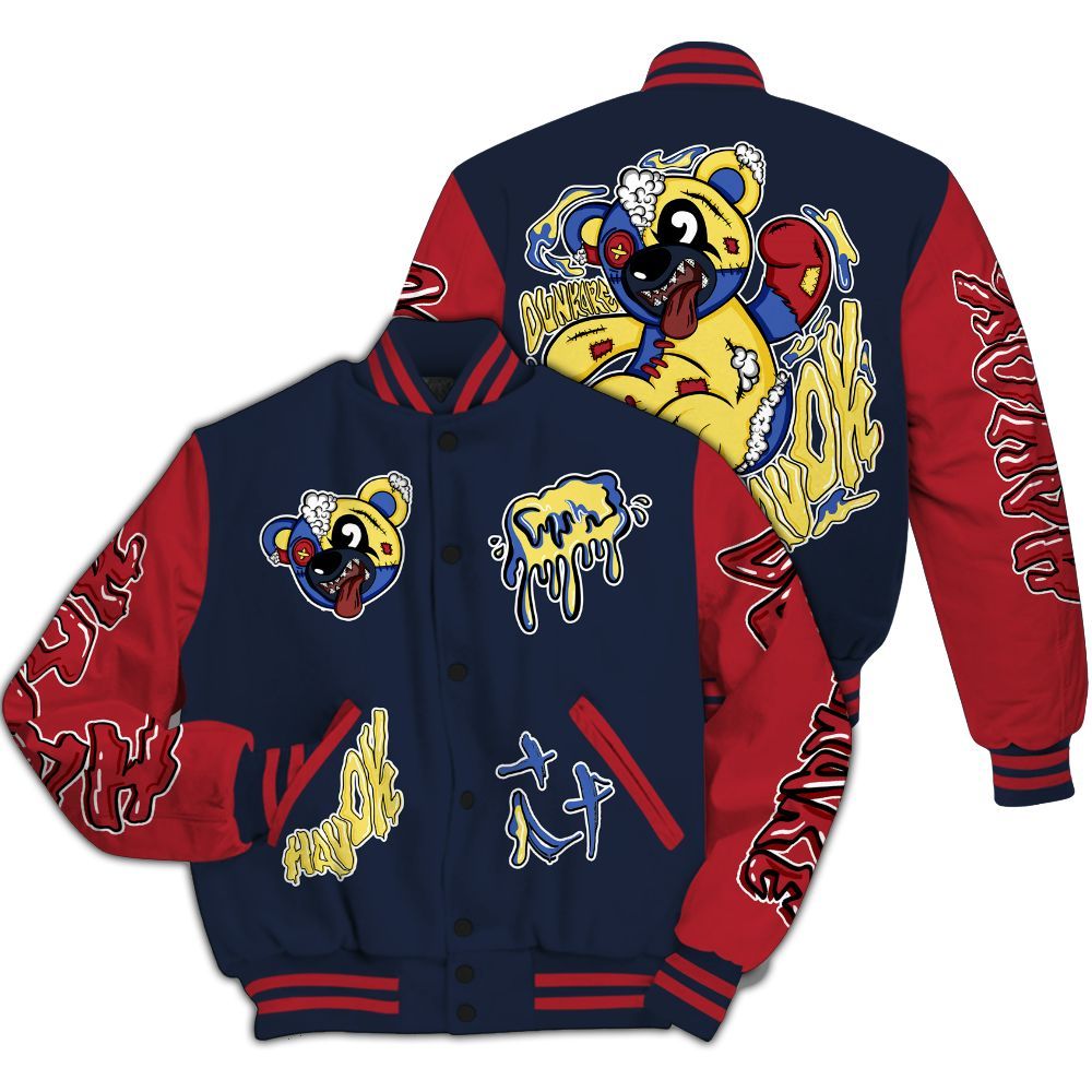 Varsity Jacket To Match Dunk Low COJP What The 2024 - Havok Bear All Over Print