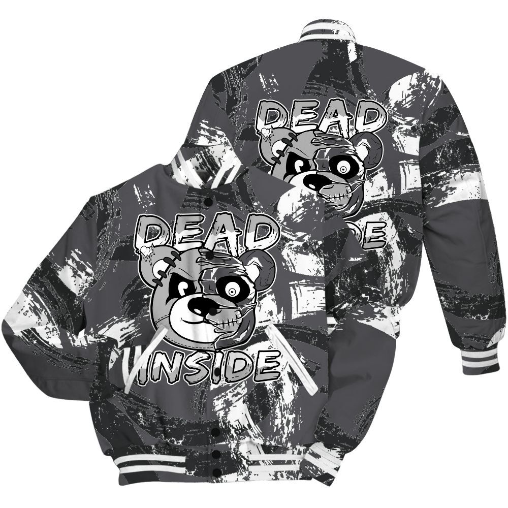 Varsity Jacket To Match White Thunder 4s Shirt - Lifeless Bear Circle Slpash All Over Print