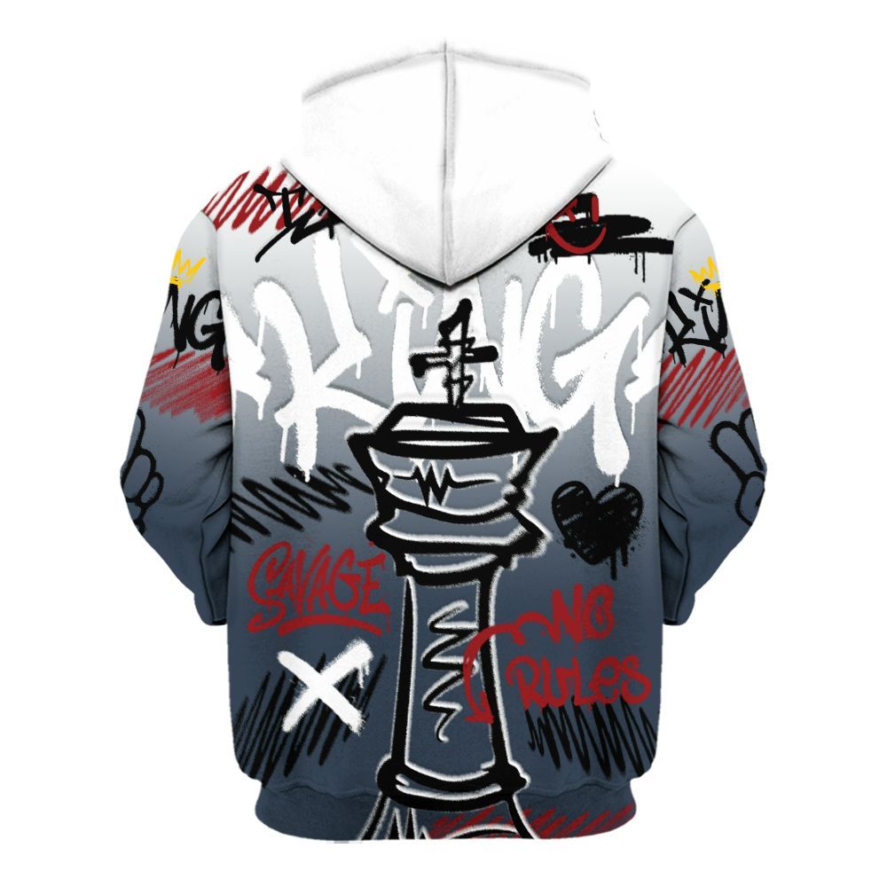 Hoodie To Match Retro Olympic 6s - Street King Chess Streetwear All Over Print