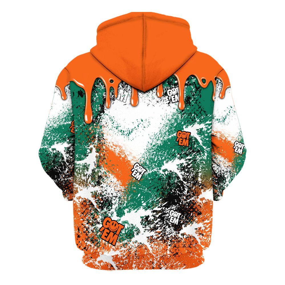 Hoodie To Match SoleFly Sail Gorge Green 3s - Dripping 23 Drip All Over Print