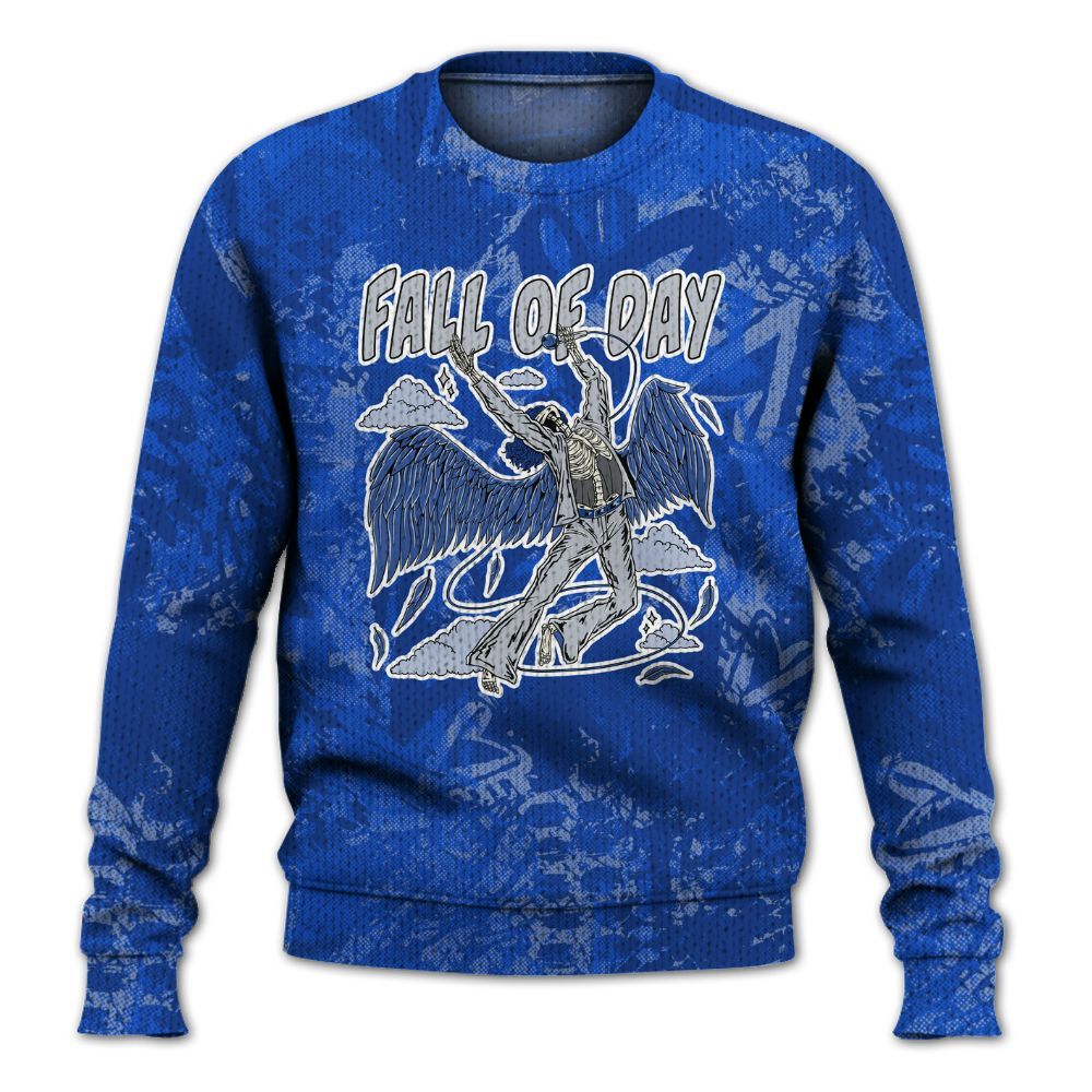 Knitted Sweater To Match Air Foamposite One Royal - Fall Of Days Skeleton Heart