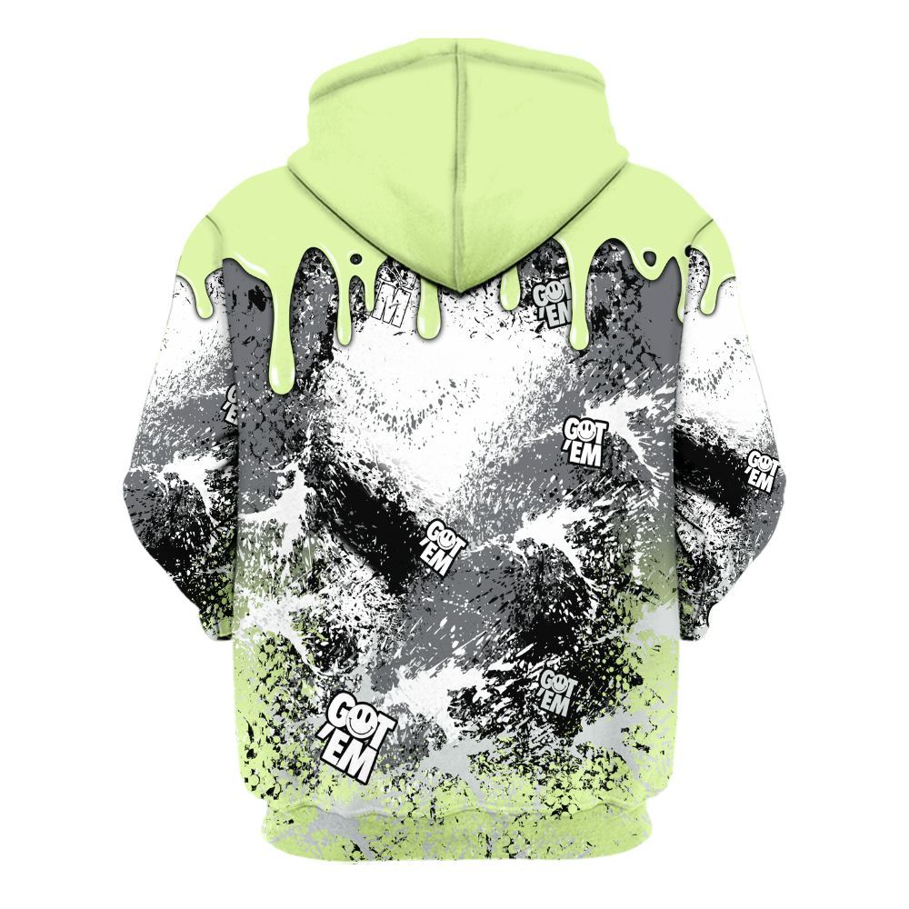 Hoodie To Match Smoke Grey Volt TR 1s - Dripping 23 Drip All Over Print