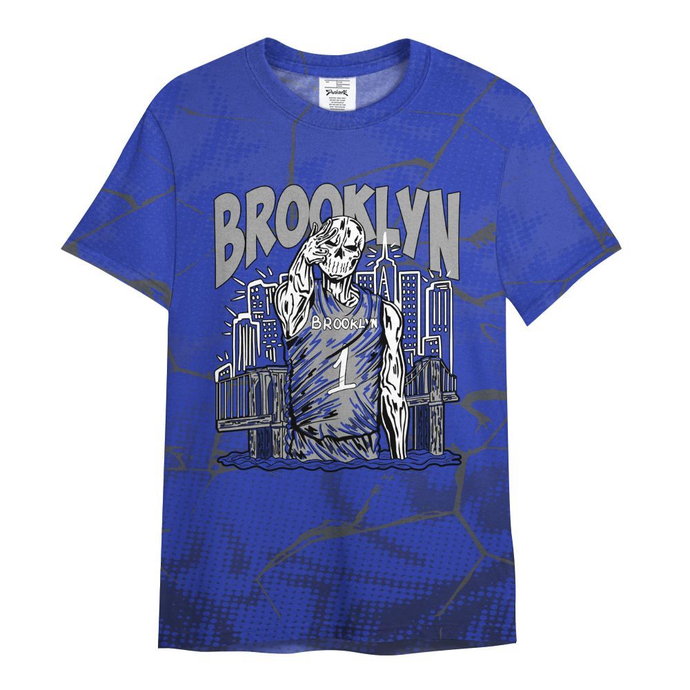 Shirt To Match Air Max Plus Black Racer Blue - Brooklyn's Skeleton Crack All Over Print