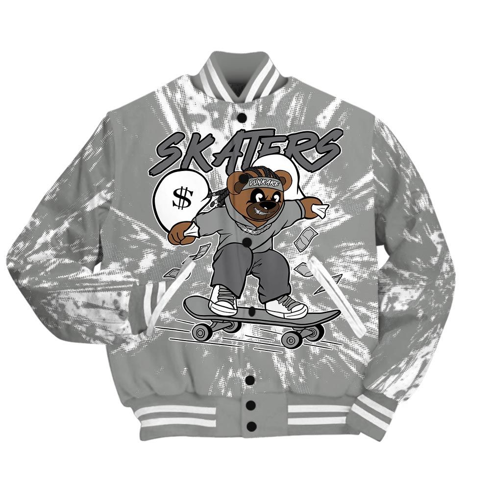 Varsity Jacket To Match Paris Cement Grey 4s - Skaters Bear Luxury Varsity Jacket Unisex