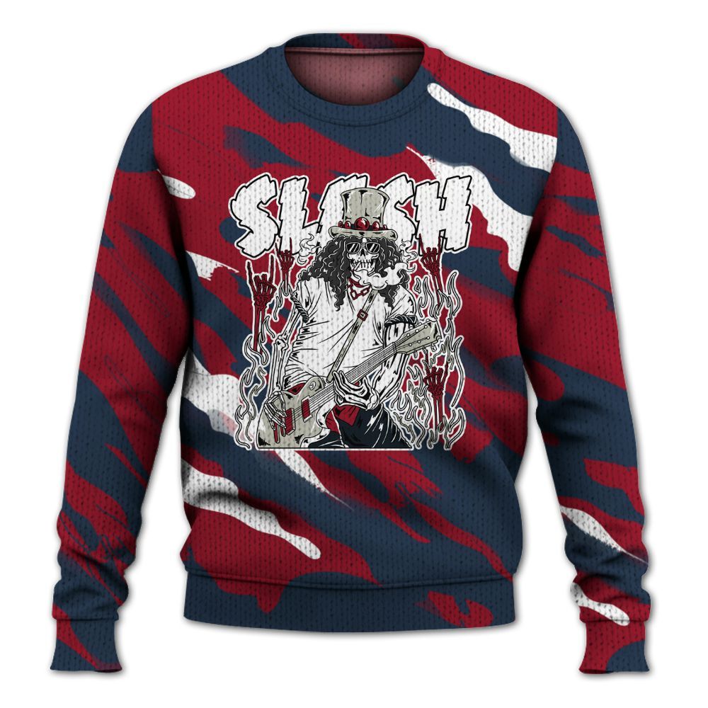 Knitted Sweater To Match Navy Blue 2024 6s - Slash Skeleton Colored