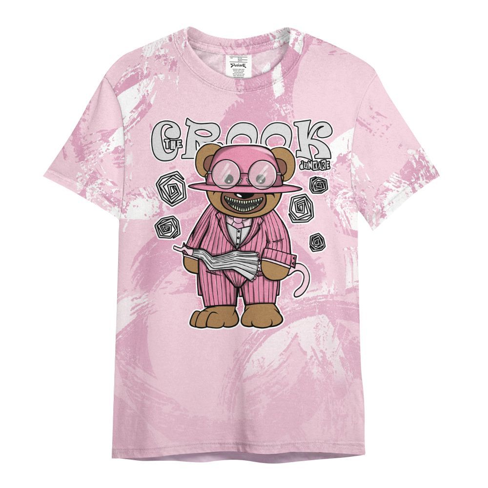 Shirt To Match Orchid 4s - Swindler Bear Circle Slpash All Over Print