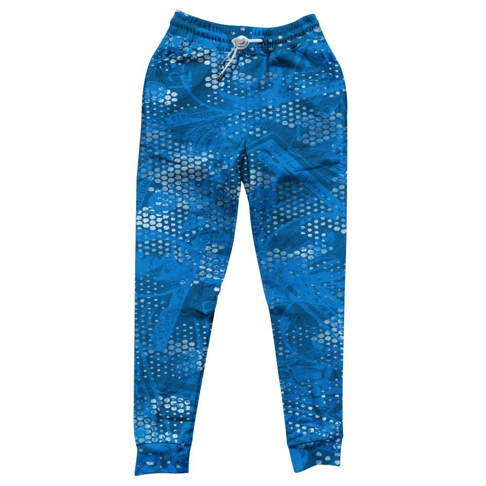 Sweatpant To Match Military Blue 4s - Banknotes Art Graphic All Over Print