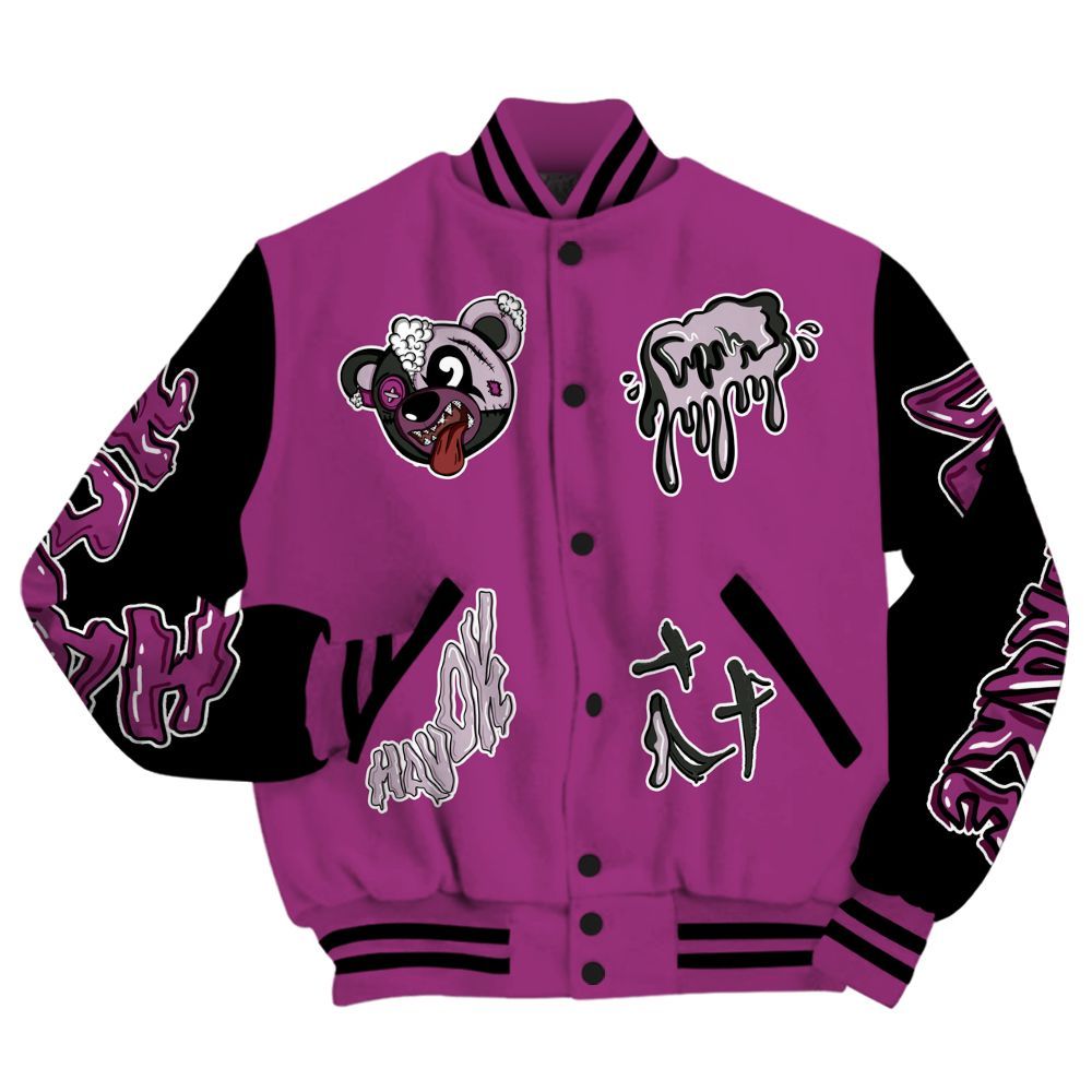 Varsity Jacket To Match Air Max Sunder Gore Tex Bold Berry - Havok Bear All Over Print