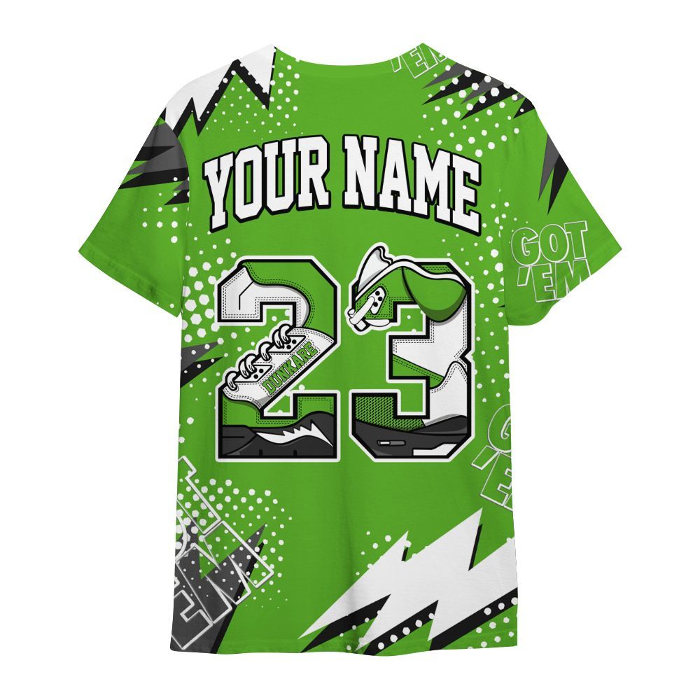 Shirt To Match Air Foamposite One Volt - Custom Name Number 23 5s All Over Print