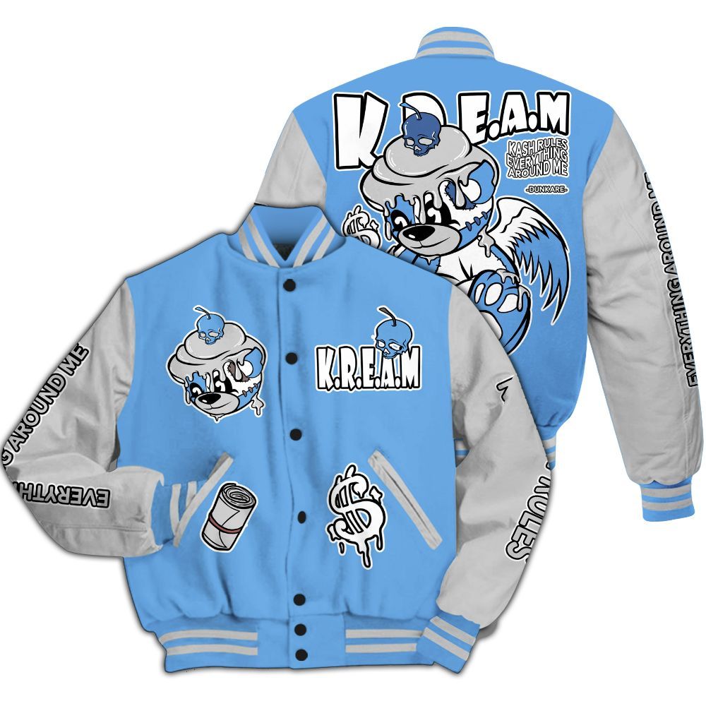 Varsity Jacket To Match University Blue 6s - Loot Bear All Over Print