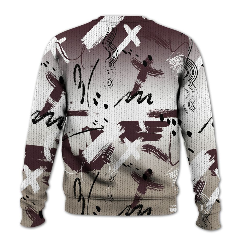 Knitted Sweater To Match AMM Retro Phantom 4s - Money Hustle Grind Pray