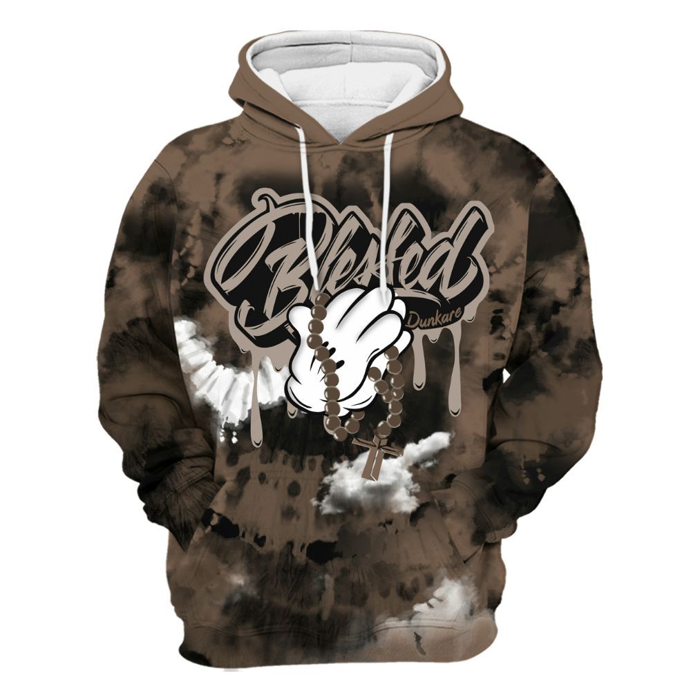 Hoodie To Match Dark Mocha Jack - God Blessed Tie Dye All Over Print