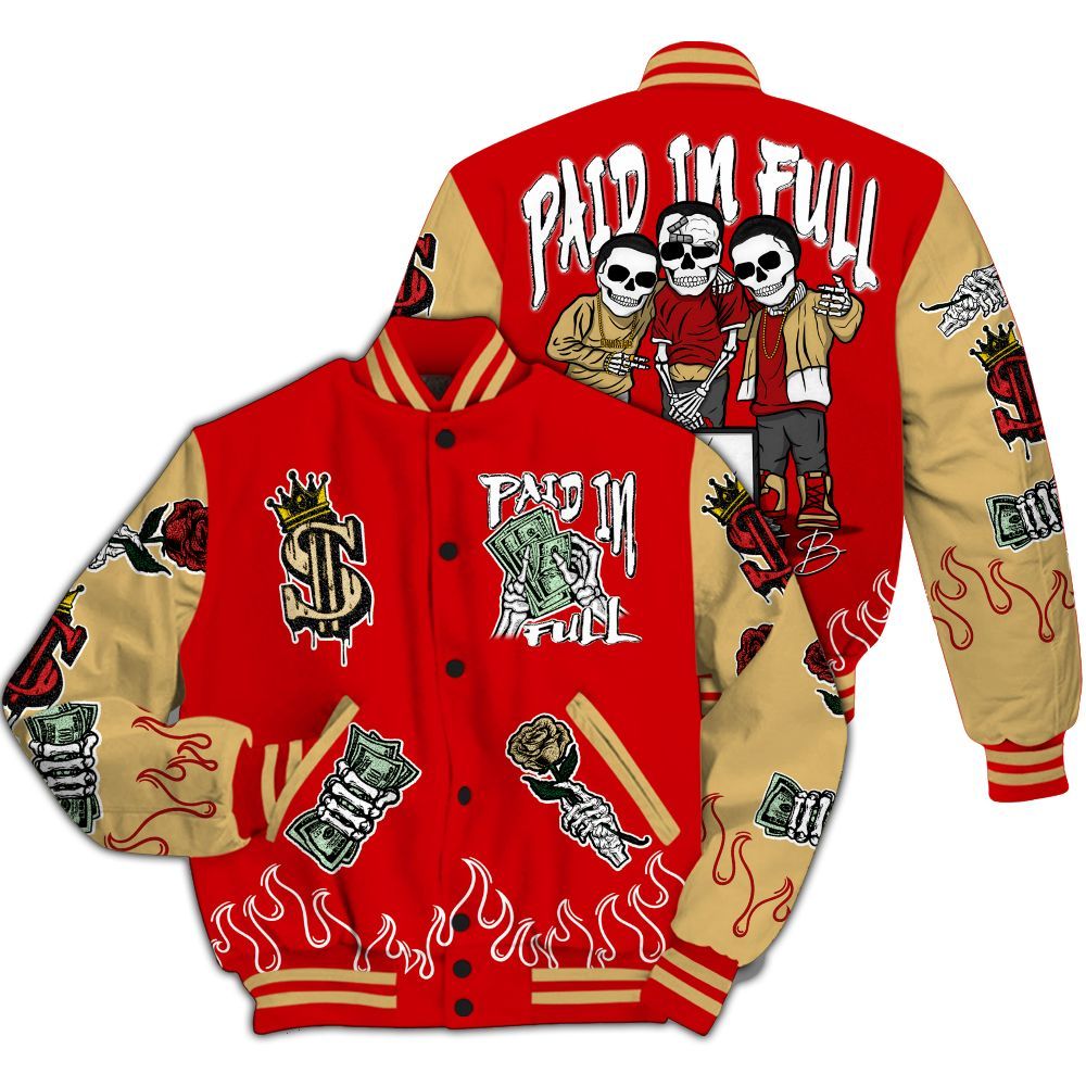 Varsity Jacket To Match Ja 2 Halloween - Fire Everybody Paid In All Over Print