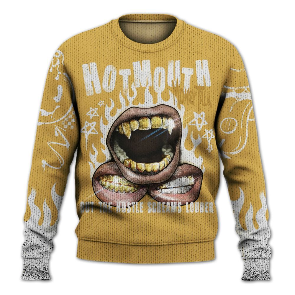 Knitted Sweater To Match Retro Light Ginger 14s - Mouth Burning Street Style