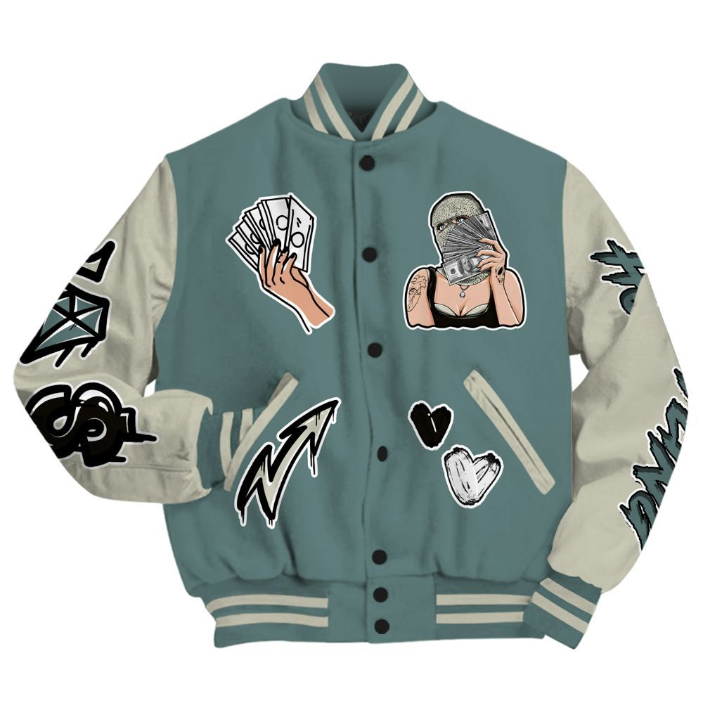 Varsity Jacket To Match AMM Low 17s - Hustling Unique All Over Print