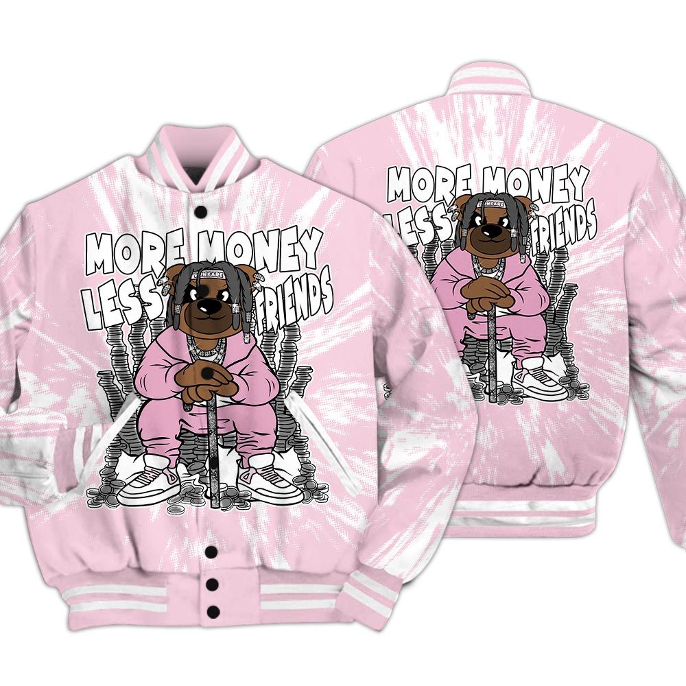 Varsity Jacket To Match Orchid 4s - More Moneys Bear Luxury Varsity Jacket Unisex