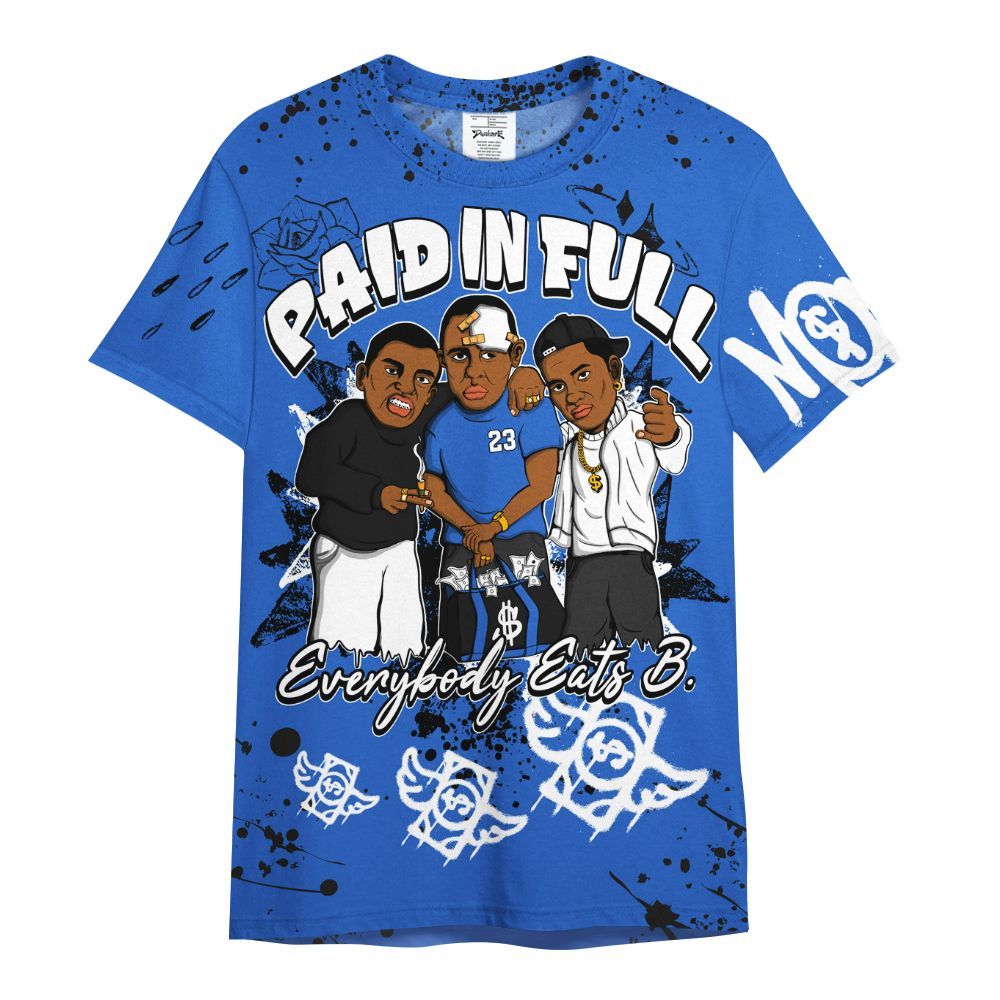 Shirt To Match High OG Royal 2026 1s - Everybody Paid In Full Crayon All Over Print