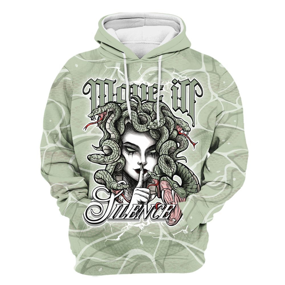 Hoodie To Match Seafoam Sail 4s - Girl Move In Silence All Over Print