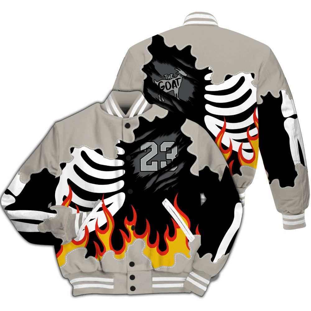 Varsity Jacket To Match Dunk Low Appears Oreo - Burning Skeleton 23 G.O.A.T All Over Print
