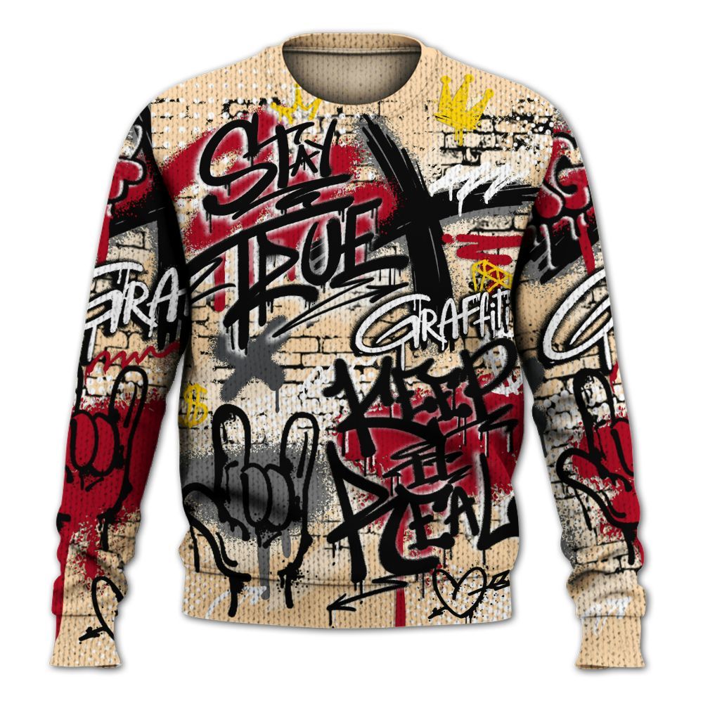 Sweater To Match Retro Pizza GS 4s - True It Real Graffiti Streetwear Graphic
